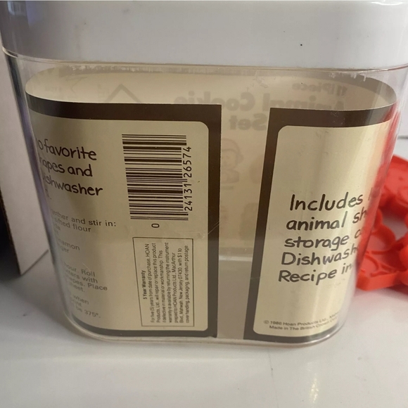 Hoan Animal Cookie Cutters Set With Recipe 1986 Vintage Animals - Picture 6 of 8